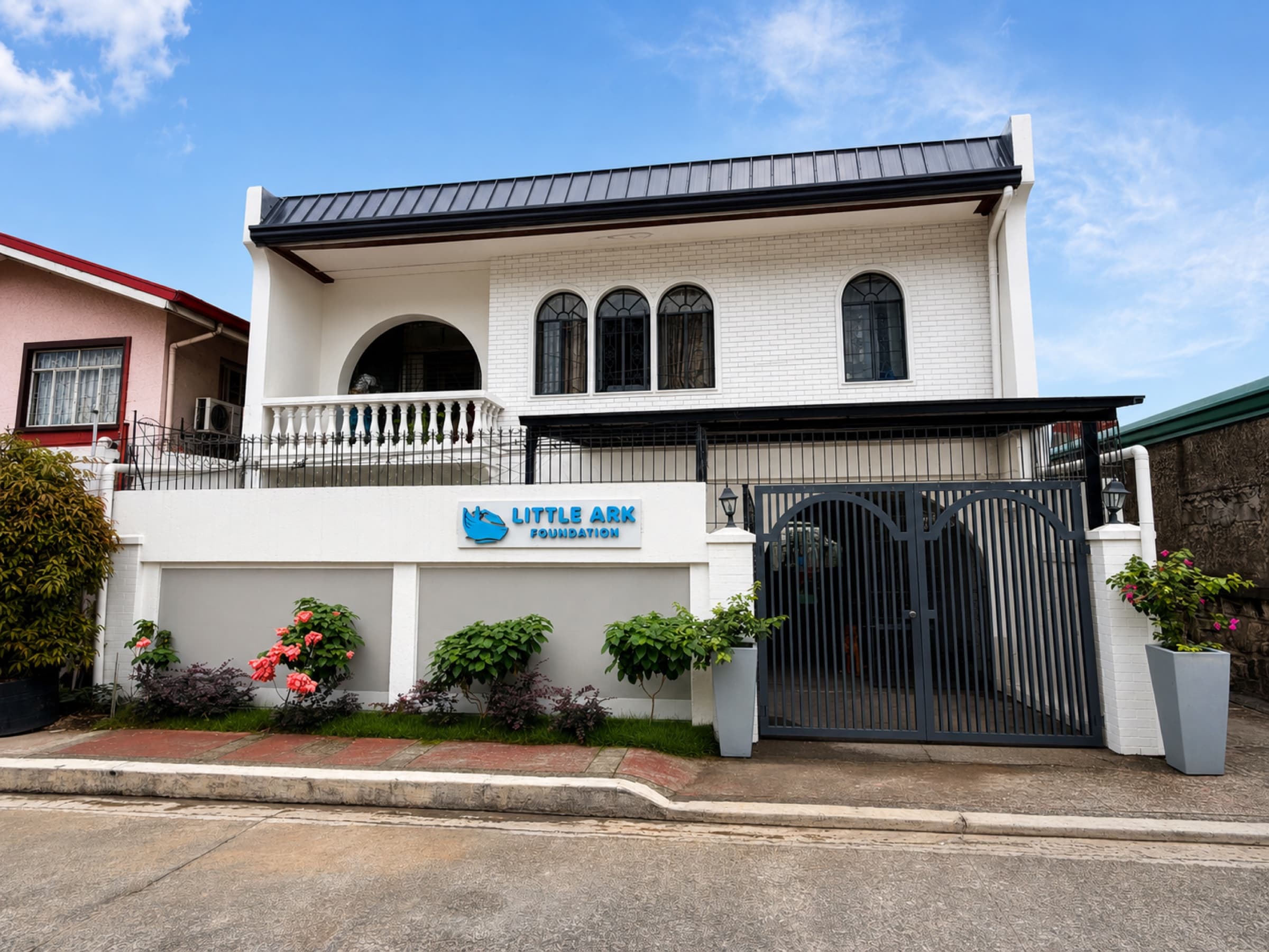 The exterior of the Little Ark Foundation home