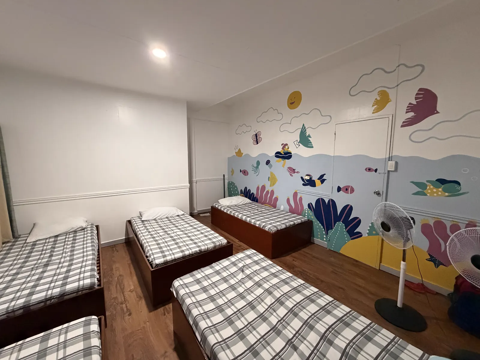 Prepared beds inside Little Ark housing