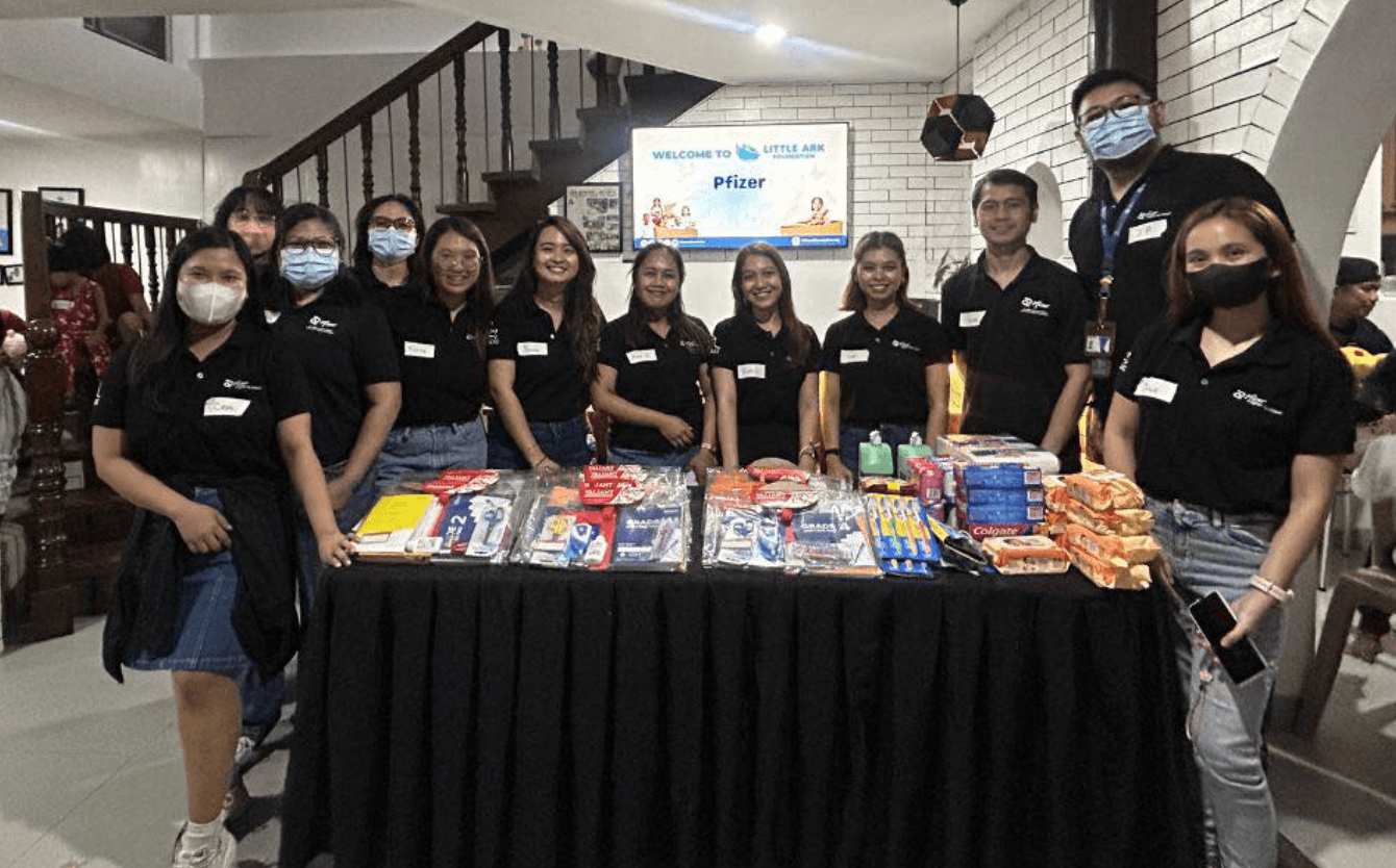 Pfizer partners with donated supplies for Little Ark children and families