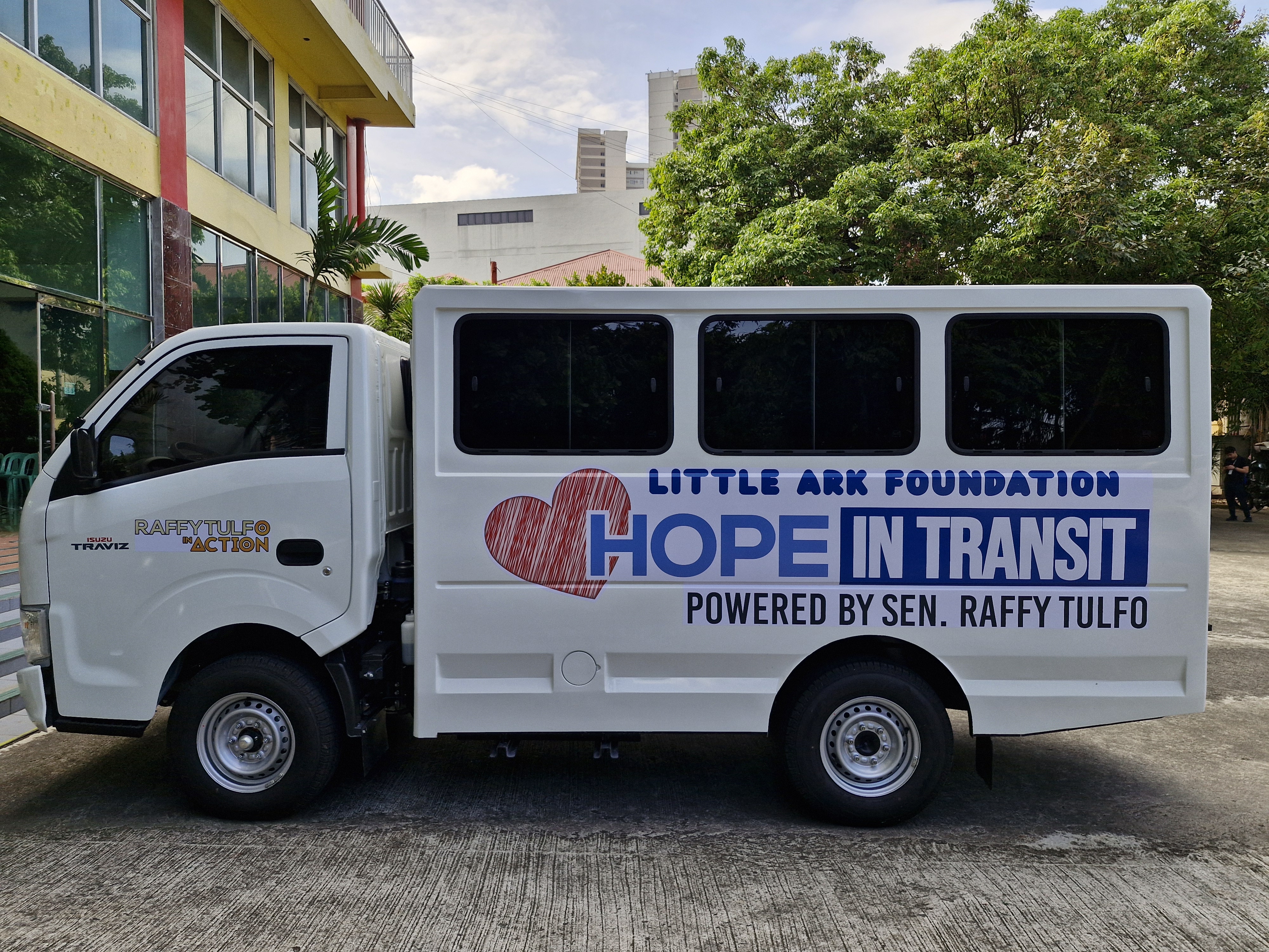 The Little Ark Hope in Transit shuttle vehicle